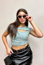 Load image into Gallery viewer, Belted Leather Mini Skirt
