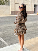 Load image into Gallery viewer, Leopard Smocked Dress
